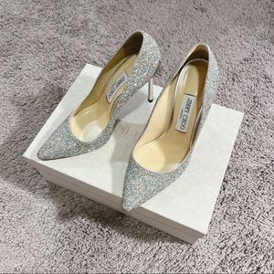 Jimmy Choo Romy 100 Glitter Pump